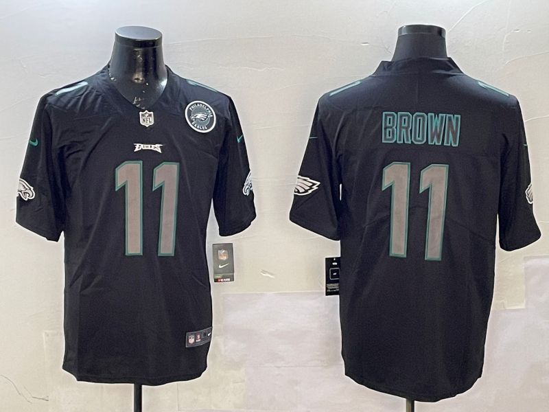 Men Philadelphia Eagles 11 Brown 2025 Nike Fashion Impact Black Limited NFL Jersey style 4